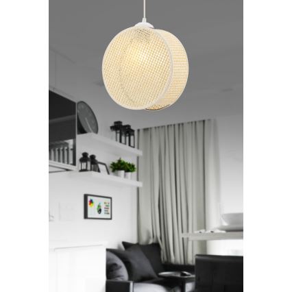 Takpendel med sladd DRUM 1xE27/60W/230V krämvit