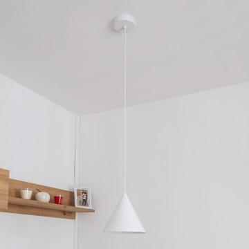 Takpendel med sladd ETNA 1xE27/15W/230V Ø 18,5 cm vit