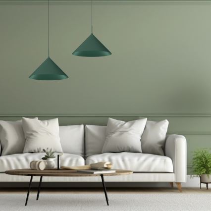 Takpendel med vajer CAPITAL 1xGX53/15W/230V Ø 46 cm grön