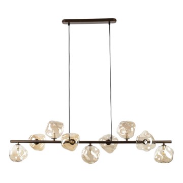 Takpendel med vajer LAVA 9xG9/8W/230V brons/rökbeige