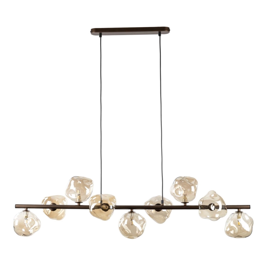 Takpendel med vajer LAVA 9xG9/8W/230V brons/rökbeige