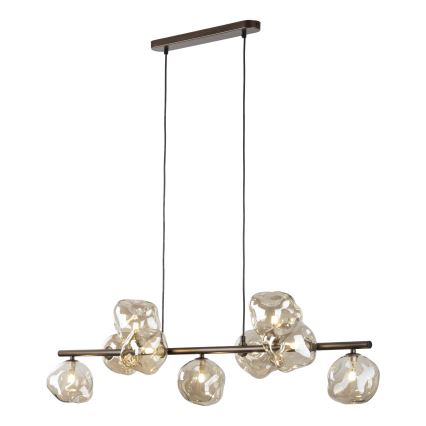 Takpendel med vajer LAVA 9xG9/8W/230V brons/rökbeige