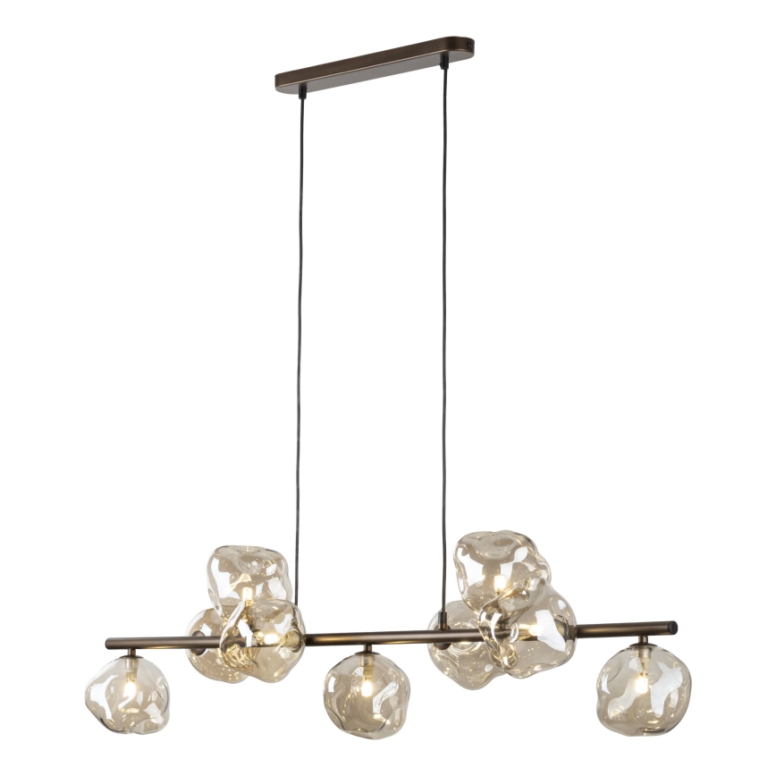 Takpendel med vajer LAVA 9xG9/8W/230V brons/rökbeige