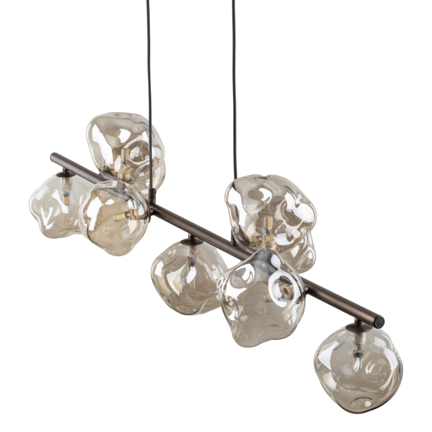 Takpendel med vajer LAVA 9xG9/8W/230V brons/rökbeige