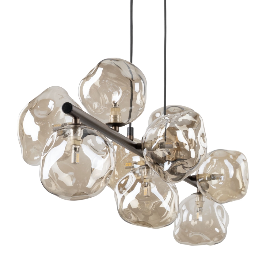 Takpendel med vajer LAVA 9xG9/8W/230V brons/rökbeige