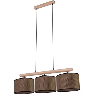 Takpendel MERCEDES 3xE27/40W/230V brun/ek