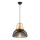 Takpendel MONZA 1xE27/40W/230V Ø29 cm svart/guld
