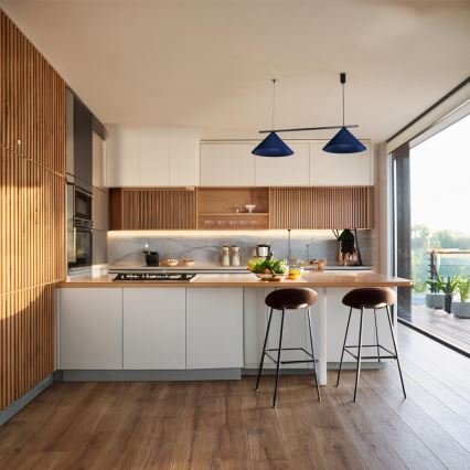 Takpendel på kabel CAPITAL 2xGX53/15W/230V blå