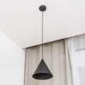 Takpendel på sladd ETNA II 1xE27/15W/230V Ø 25 cm svart