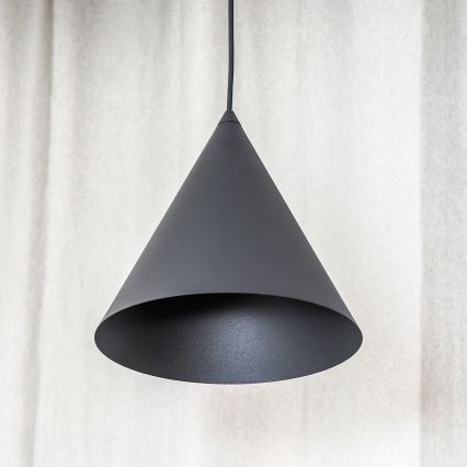 Takpendel på sladd ETNA II 1xE27/15W/230V Ø 25 cm svart