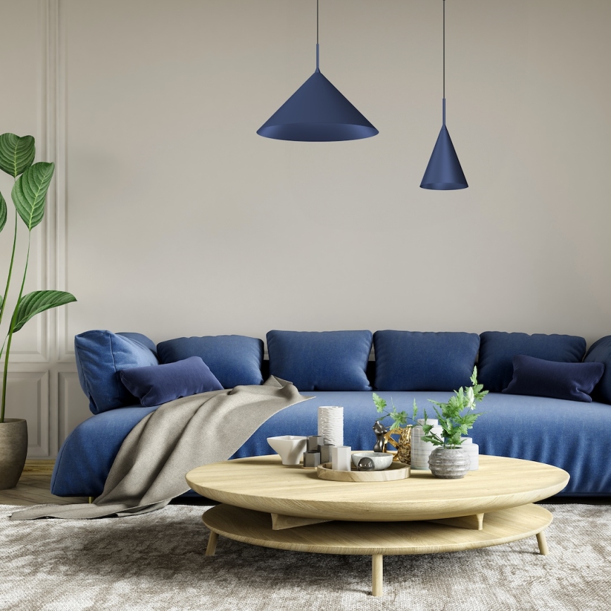 Takpendel på vajer CAPITAL 1xGX53/15W/230V Ø 17 cm blå