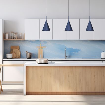 Takpendel på vajer CAPITAL 1xGX53/15W/230V Ø 17 cm blå