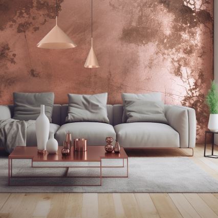 Takpendel på vajer CAPITAL 1xGX53/15W/230V Ø 46 cm roséguld