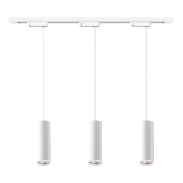 Takpendel på vajer i skensystemet PIPE 3xGU10/10W/230V vit