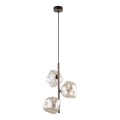 Takpendel på vajer LAVA 3xG9/8W/230V brons/rökig beige