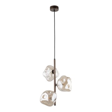 Takpendel på vajer LAVA 3xG9/8W/230V brons/rökig beige