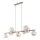 Takpendel på vajer LAVA 9xG9/8W/230V beige/rökfärgad