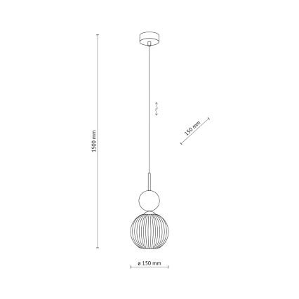 Takpendel SOPHIA med sladd 1xE14/10W/230V svart/grön/rökbeige