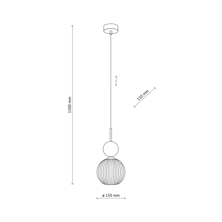 Takpendel SOPHIA med sladd 1xE14/10W/230V svart/grön/rökbeige
