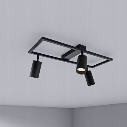 Takspot 3xGU10/30W/230V svart