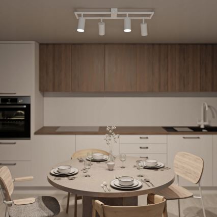 Takspot 4xGU10/30W/230V, vit