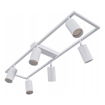 Takspot 6x GU10/30 W/230 V vit