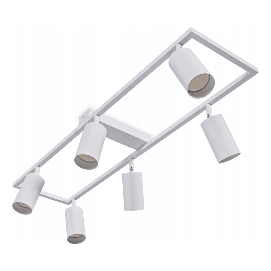 Takspot 6x GU10/30 W/230 V vit