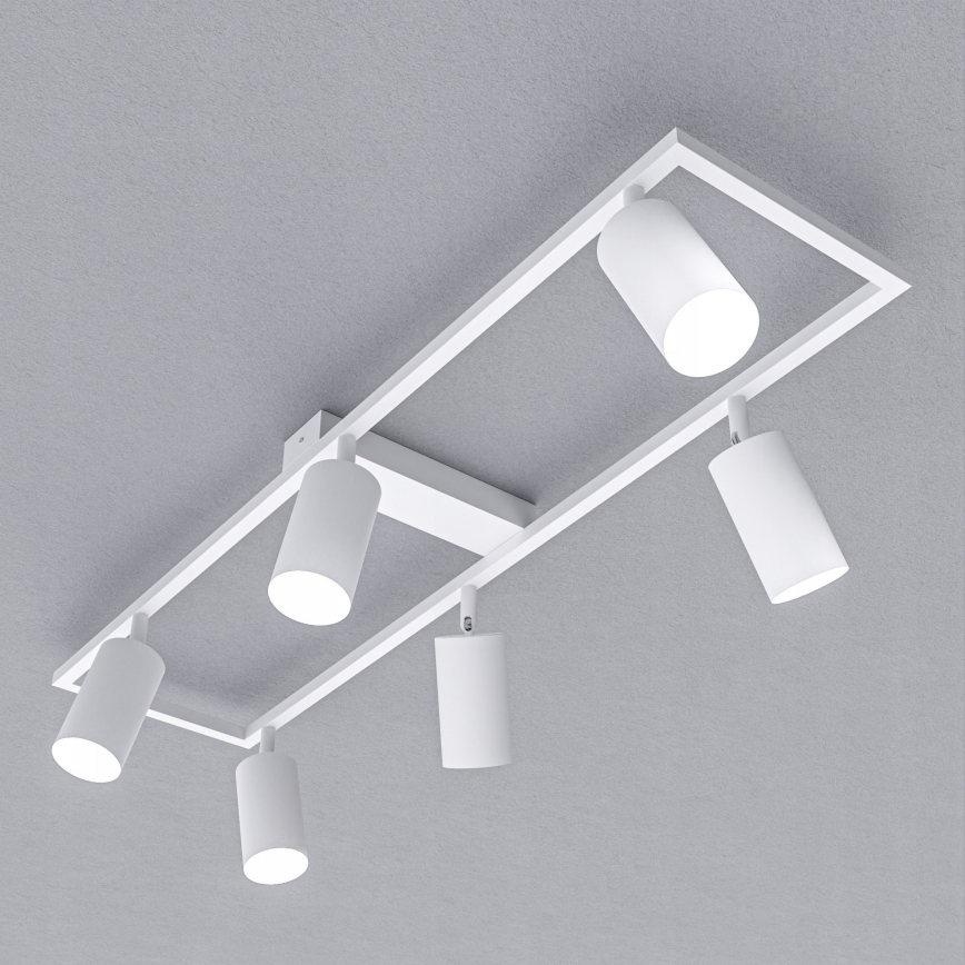 Takspot 6x GU10/30 W/230 V vit