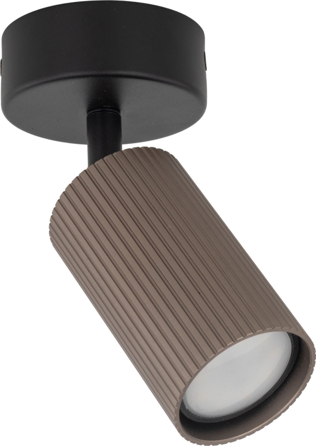 Takspot TUNE 1xGU10/10W/230V svart/brun