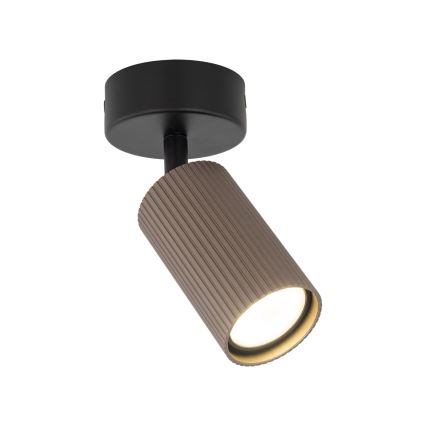 Takspot TUNE 1xGU10/10W/230V svart/brun