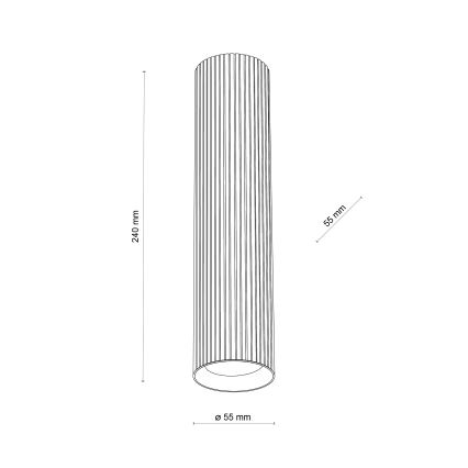 Takspot TUNE L 1xGU10/10W/230V 24 cm svart