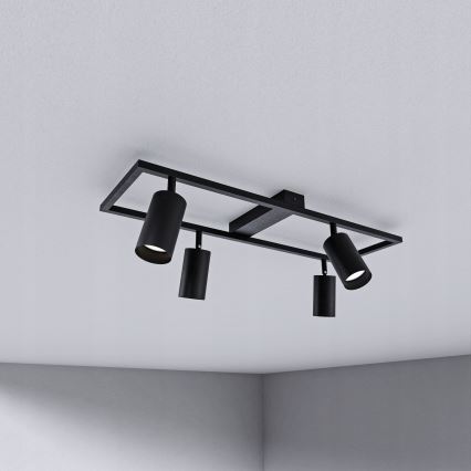 Takspotlight 4xGU10/30W/230V svart