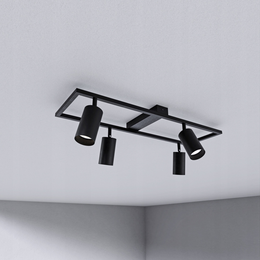 Takspotlight 4xGU10/30W/230V svart