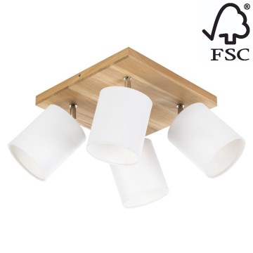 Takspotlight APRILLIA 4xE27/25W/230V ek/vit - FSC-certifierad