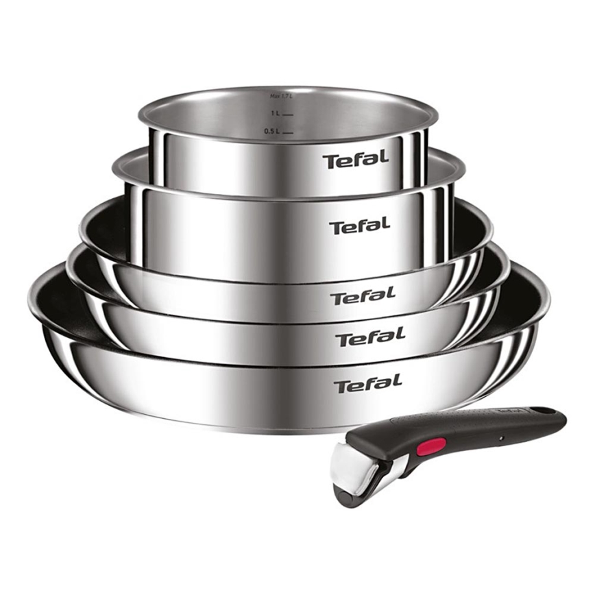 Tefal - 6-delars kastrullset INGENIO COOK i rostfritt stål