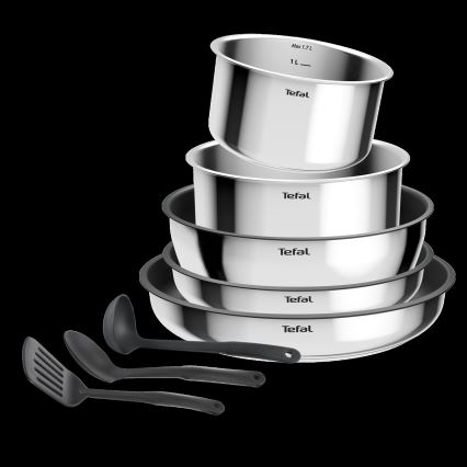 Tefal - 9-delars set INGENIO COOK i rostfritt stål
