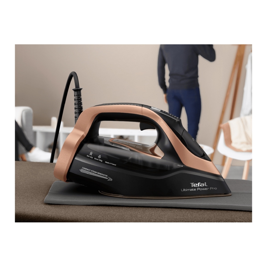 Tefal - Ångstrykjärn ULTIMATE POWER 3200W/230V koppar/svart