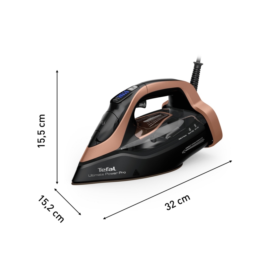 Tefal - Ångstrykjärn ULTIMATE POWER 3200W/230V koppar/svart