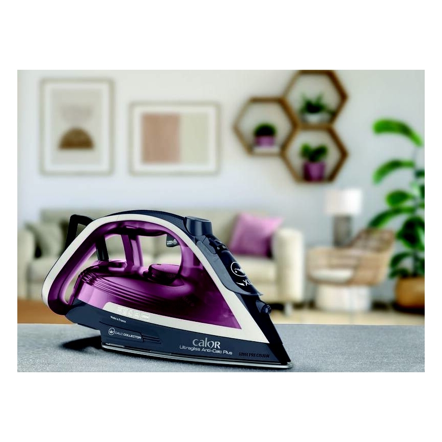 Tefal - Ångstrykjärn ULTRAGLISS PLUS 2800W/230V vinröd/grå