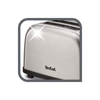 Tefal - Brödrost för två skivor ULTRA MINI 700W/230V matt krom