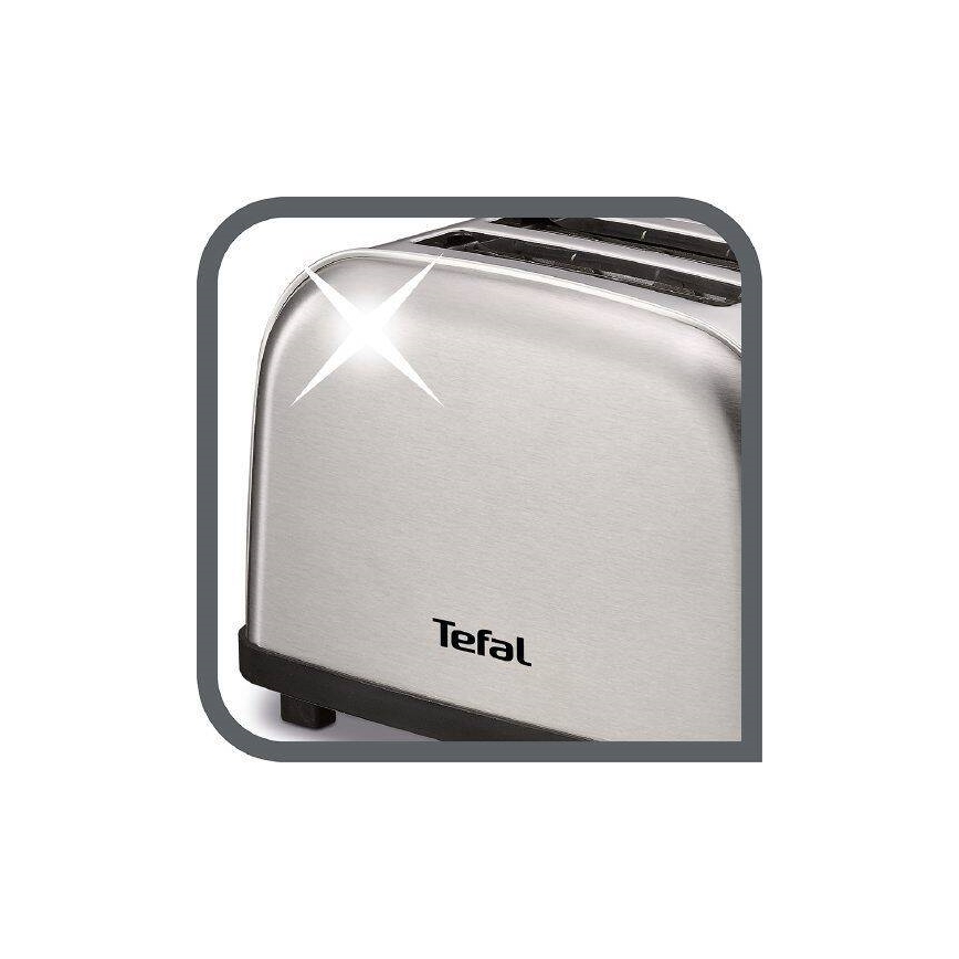 Tefal - Brödrost för två skivor ULTRA MINI 700W/230V matt krom
