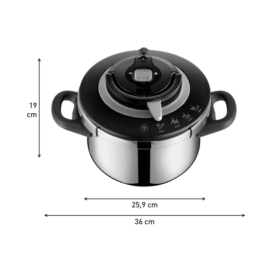 Tefal - Tryckkokare 4,5 l CLIPSO+ CHEF rostfritt stål