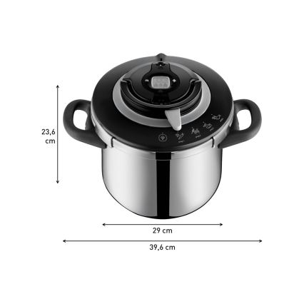 Tefal - Tryckkokare 8 l CLIPSO+ CHEF rostfritt stål