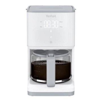 Tefal - Dropp kaffebryggare med LCD display SENSE 1000W/230V vit