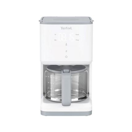 Tefal - Dropp kaffebryggare med LCD display SENSE 1000W/230V vit