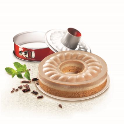 Tefal - Hopfällbar form Savarin DELIBAKE 27 cm röd