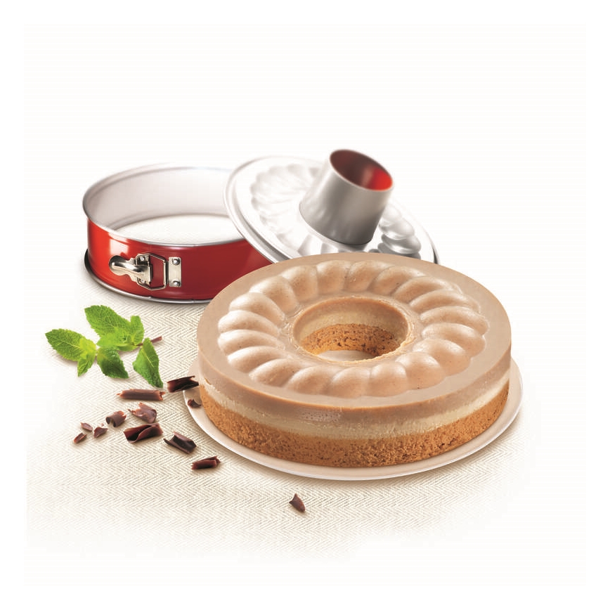 Tefal - Hopfällbar form Savarin DELIBAKE 27 cm röd