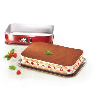 Tefal - Hopfällbar kakform DELIBAKE 36x24 cm röd