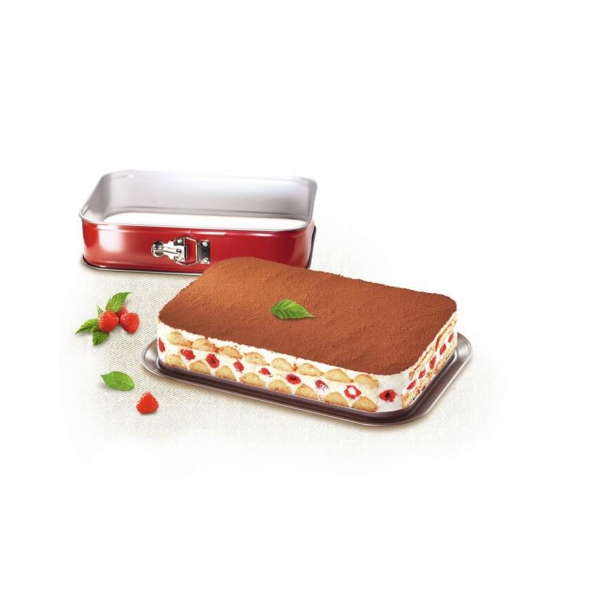 Tefal - Hopfällbar kakform DELIBAKE 36x24 cm röd