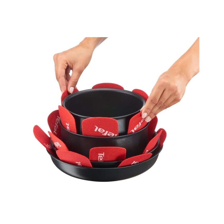 Tefal - Set med 4 redskapsdelare INGENIO röd